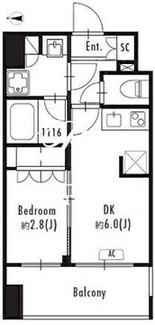 グランパセオ森下2 1103 間取り図