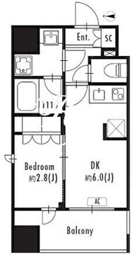 グランパセオ森下2 1204 間取り図