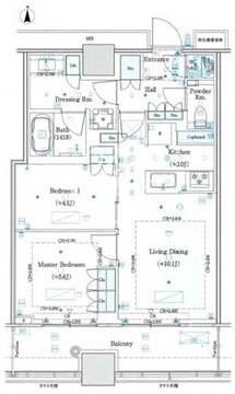 WORLD TOWER RESIDENCE 2711 間取り図