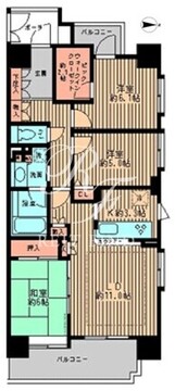 エコロジー浅草橋レジデンス 1403 間取り図