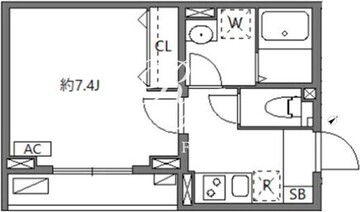 ウィンドテラスセカンド八広2 202 間取り図