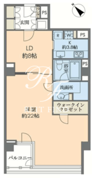 ストーリア赤坂 406 間取り図