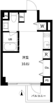 JMFレジデンス世田谷三宿 207 間取り図