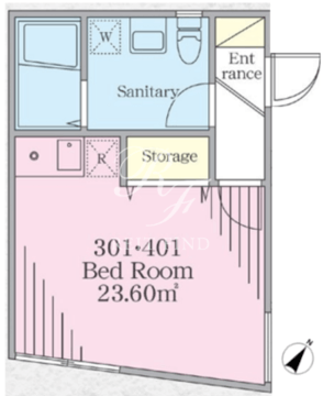 グランニール不動前 301 間取り図