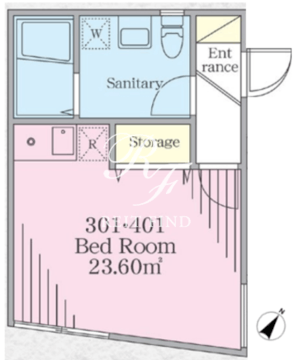 グランニール不動前 401 間取り図