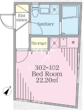 グランニール不動前 302 間取り図