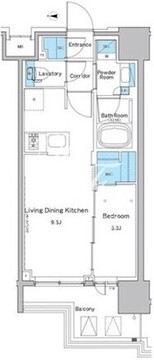 ルフォンプログレ門前仲町プレミア 203 間取り図