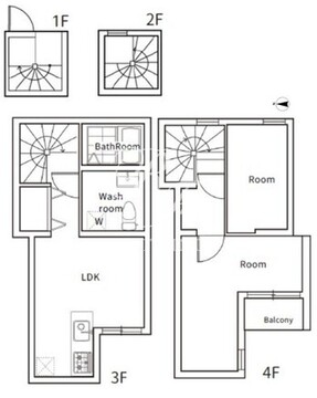 ポルトグランデ目黒かむろ坂 9 間取り図