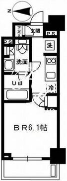 レジディア新宿イースト3 1002 間取り図