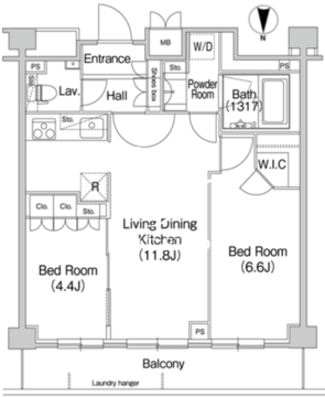 コンフォリア駒場 307 間取り図