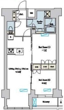 ブリリアイスト池尻大橋 515 間取り図