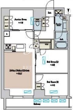 ブリリアイスト池尻大橋 802 間取り図