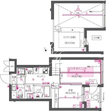 ズーム西早稲田 208 間取り図