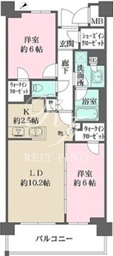 パークグレイス荻窪 205 間取り図