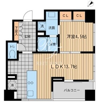 ウィルテラス勝どき 1204 間取り図