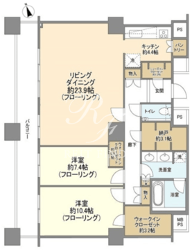 ザ・パークハウス西新宿タワー60 5906 間取り図