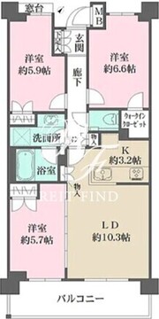 パークグレイス荻窪 213 間取り図