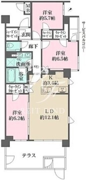 パークグレイス荻窪 105 間取り図