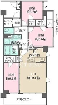 パークグレイス荻窪 306 間取り図