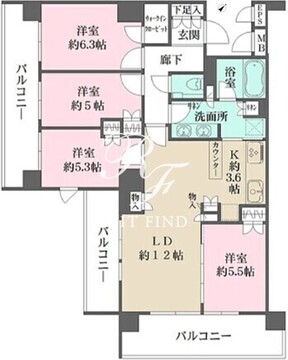 パークグレイス荻窪 307 間取り図