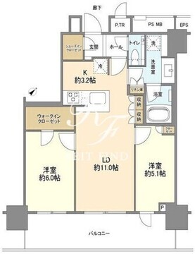 ザ・タワー十条 2304 間取り図