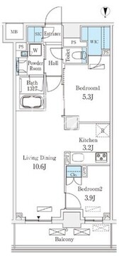 ロイジェントパークス押上錦糸町 647 間取り図