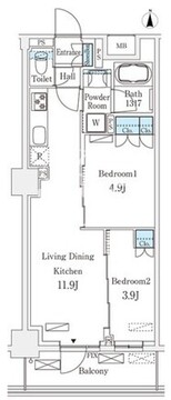 ロイジェントパークス押上錦糸町 613 間取り図