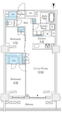 ロイジェントパークス押上錦糸町 606 間取り図