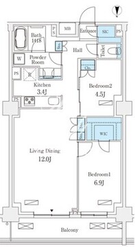 ロイジェントパークス押上錦糸町 605 間取り図