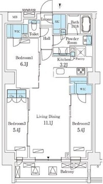 ロイジェントパークス押上錦糸町 601 間取り図