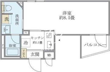 Ｆ－Ｃｉｔｙ住吉 301 間取り図