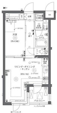 ズーム中野坂上 209 間取り図