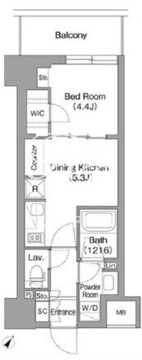 ザ・グロウ三田 502 間取り図