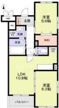 コモド戸越 206 間取り図