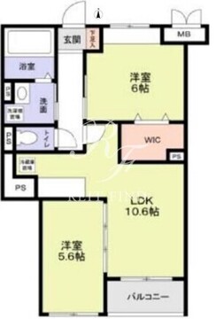 コモド戸越 205 間取り図