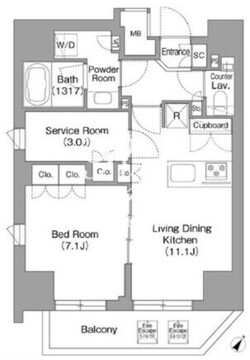 ザ・グロウ三田 505 間取り図