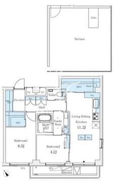 ソルテ千駄ヶ谷 403 間取り図