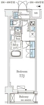 アークマーク新宿西落合 406 間取り図