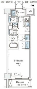 アークマーク新宿西落合 404 間取り図