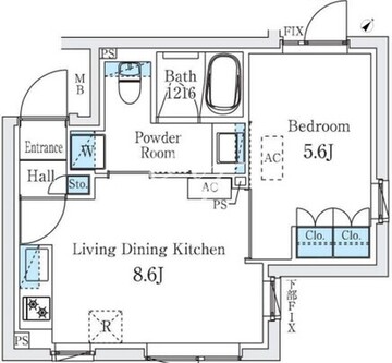 スタンズ柿の木坂 312 間取り図