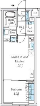 スタンズ柿の木坂 303 間取り図