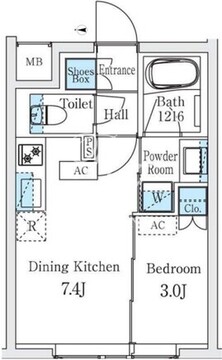 スタンズ柿の木坂 302 間取り図