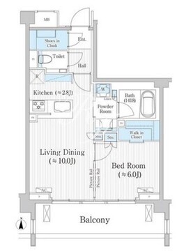 バウスステージ広尾 304 間取り図