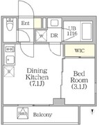 イプセ四谷テラス 206 間取り図