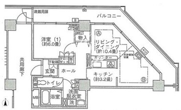 ジェイタワー西大井 E-1701 間取り図