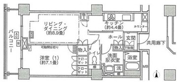 ジェイタワー西大井 E-1808 間取り図