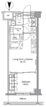 ザ・パークハビオ柿の木坂 308 間取り図