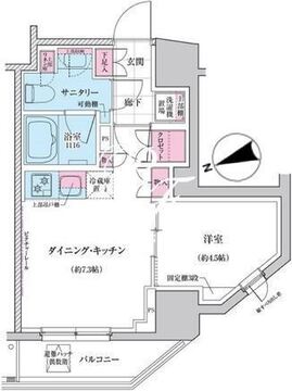 ステラメゾン三軒茶屋 1105 間取り図