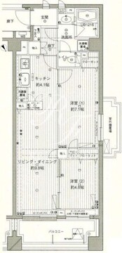 コスモリード西馬込 512 間取り図