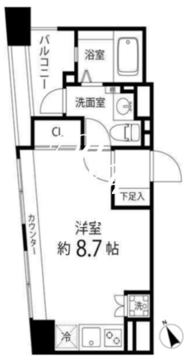 レニール本駒込 405 間取り図